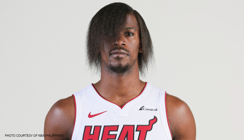 Jimmy Butler flaunts emo look for media day