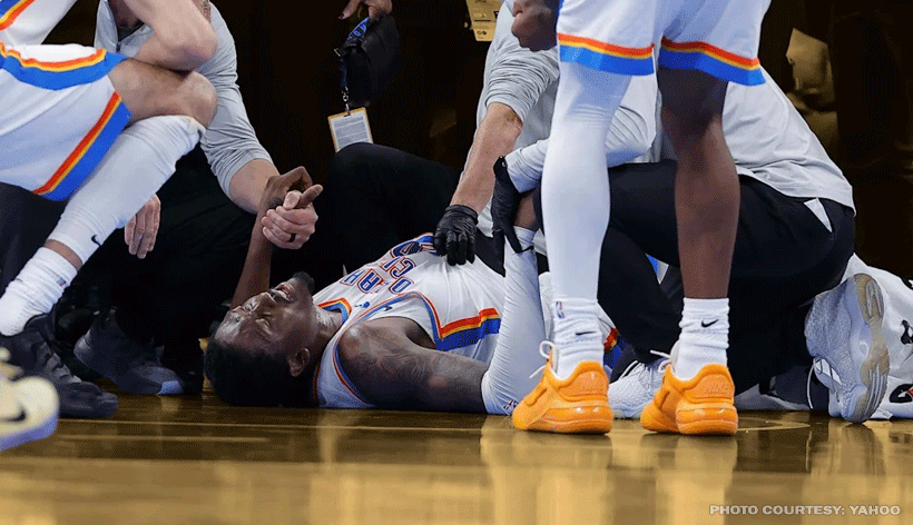 Shai Gilgeous-Alexander fights back tears following teammate Jalen Williams' severe leg injury against Clippers
