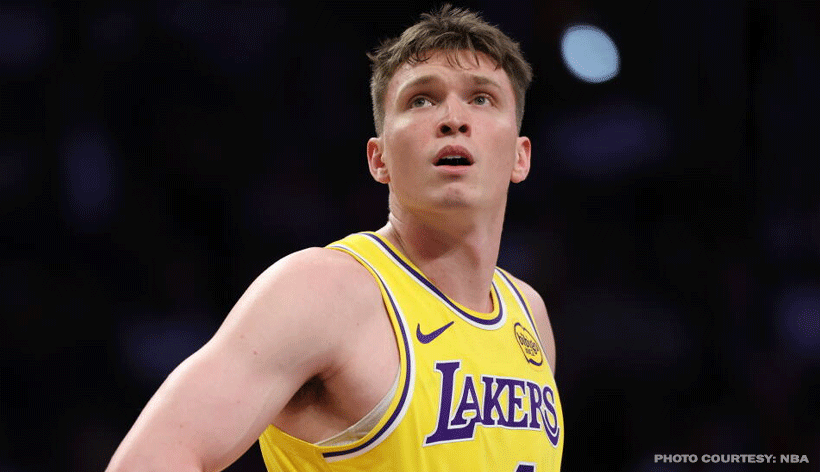 Former Los Angeles Lakers forward Dalton Knecht in action during an NBA game