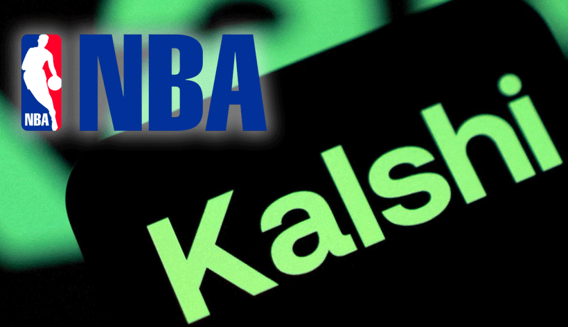 NBA logo representing the new sports prediction markets partnership with Kalshi and Polymarket